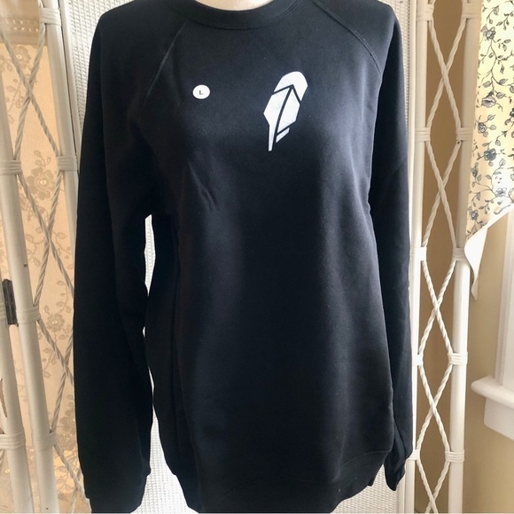 Bella Canvas Robinhood Logo Sweatshirt Black Men's Unisex size Large NWT - Picture 5 of 14